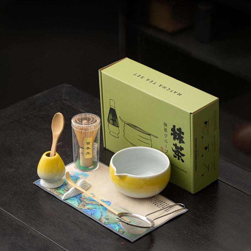 JIKANNOYA 抹茶セット 抹茶 セット 自宅用 茶道具 初心者 お点前セット 抹茶 陶器 抹茶茶碗 茶杓 茶杓立て 茶せん 百本立 茶筅立て くせ直し 茶道セット matcha set for beginners お手入れも簡単 母の日 父の日 誕生日 贈り物 おしゃれ CJ202