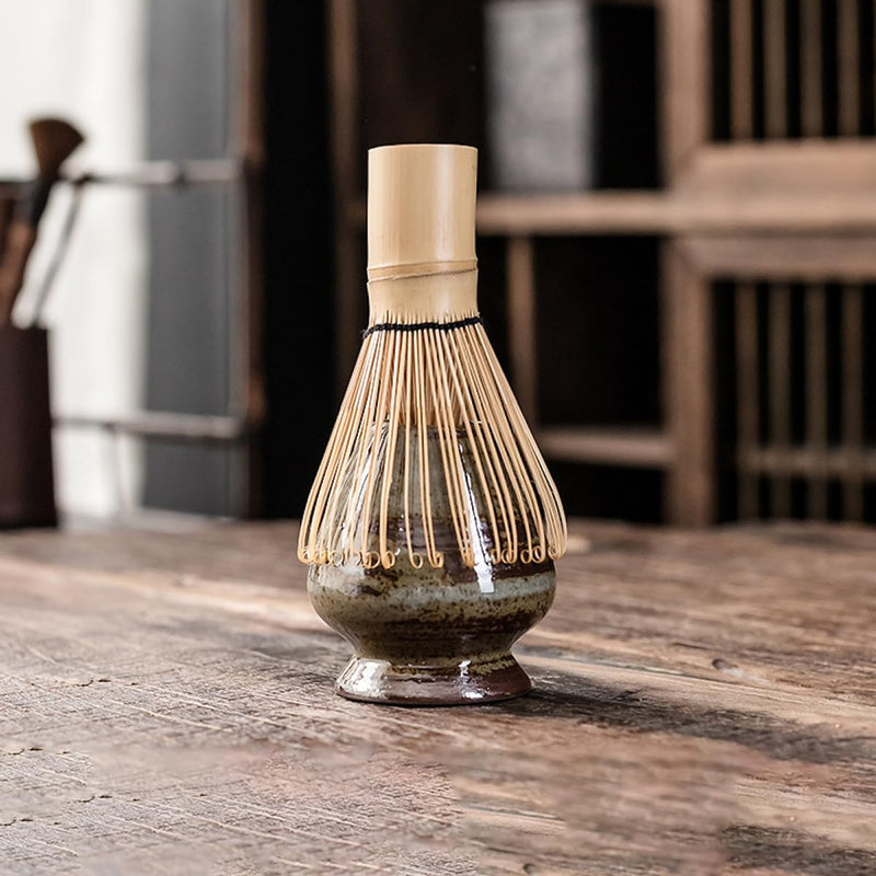 JIKANNOYA 抹茶セット お点前セット 茶道具 セット 4点セット 茶杓 茶筅 茶せん 百本立 茶筅立て くせ直し 初心者 お手入れも簡単 母の日 父の日 誕生日 贈り物