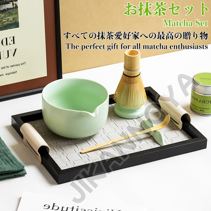 JIKANNOYA 抹茶セット 茶道具 初心者 抹茶 セット お点前セット 陶器 抹茶 抹茶茶碗 茶杓 茶杓立て 茶せん 百本立 茶筅立て くせ直し 綿茶巾 抹茶篩 茶道セット matcha set for beginners お手入れも簡単 母の日 父の日 誕生日 贈り物セット ギフトボックス包装 AQCJ47