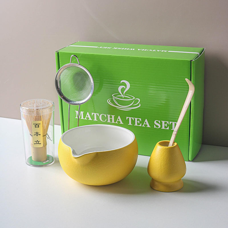 JIKANNOYA 抹茶セット 抹茶 セット 自宅用 茶道具 初心者 お点前セット 抹茶 陶器 抹茶茶碗 注ぎ口付き 茶杓 茶杓立て 茶せん 百本立 茶筅立て くせ直し 綿茶巾 抹茶篩 茶道セット matcha set for beginners お手入れも簡単 母の日 父の日 誕生日 贈り物セット おしゃれ 500ml AQCJ65