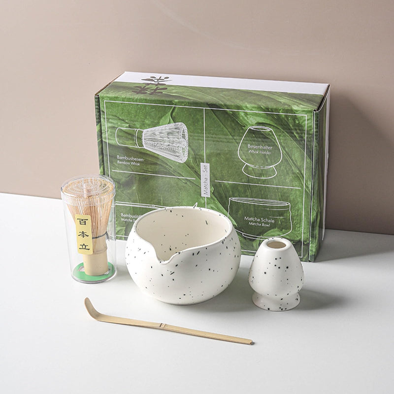JIKANNOYA 抹茶 セット 抹茶セット 自宅用 茶道具 初心者 お点前セット 抹茶 陶器 抹茶茶碗 茶杓 茶杓立て 茶せん 百本立 茶筅立て くせ直し 綿茶巾 抹茶篩 茶道セット matcha set for beginners お手入れも簡単 母の日 父の日 誕生日 贈り物セット おしゃれ 500ml AQCJ58