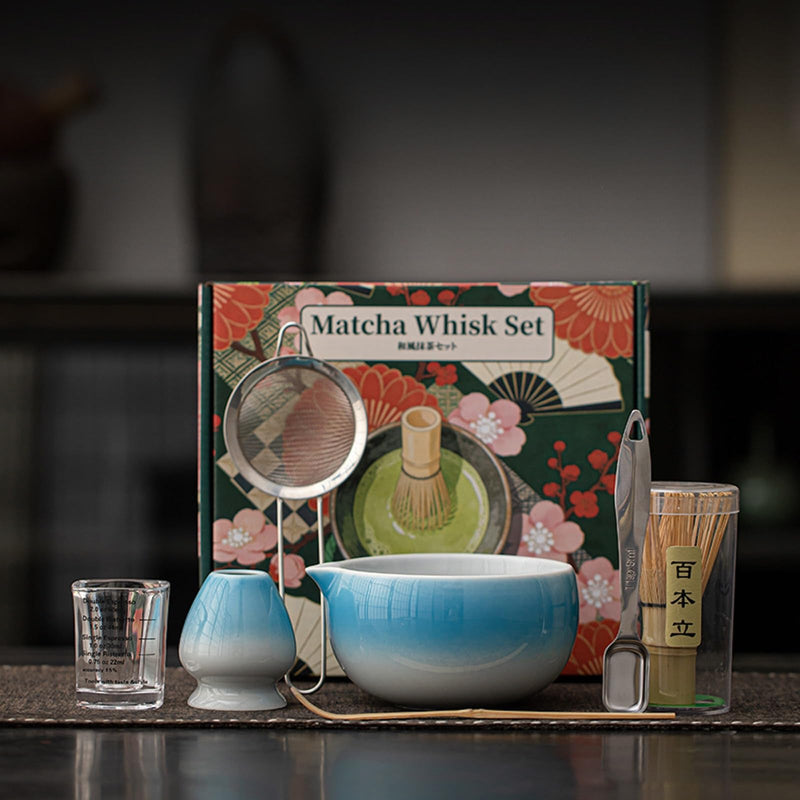 JIKANNOYA 抹茶セット 抹茶 セット 自宅用 茶道具 初心者 お点前セット 抹茶 陶器 抹茶茶碗 茶杓 茶せん 百本立 茶筅立て くせ直し 茶道セット matcha set for beginners お手入れも簡単 母の日 父の日 誕生日 贈り物 おしゃれ CJ216