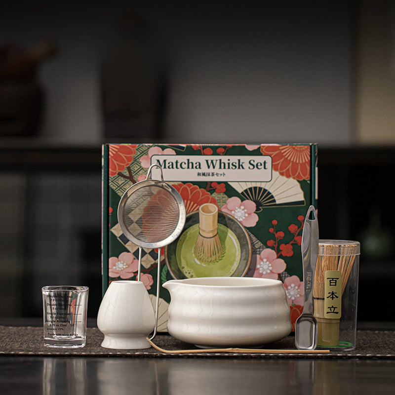 JIKANNOYA 抹茶セット 抹茶 セット 自宅用 茶道具 初心者 お点前セット 抹茶 陶器 抹茶茶碗 茶杓 茶せん 百本立 茶筅立て くせ直し 茶道セット matcha set for beginners お手入れも簡単 母の日 父の日 誕生日 贈り物 おしゃれ CJ217