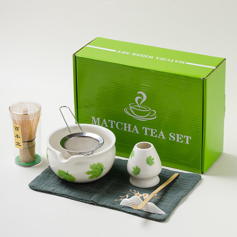 JIKANNOYA 抹茶 セット 抹茶セット 自宅用 茶道具 初心者 お点前セット 抹茶 陶器 抹茶茶碗 茶杓 茶杓立て 茶せん 百本立 茶筅立て くせ直し 綿茶巾 抹茶篩 茶道セット matcha set for beginners お手入れも簡単 母の日 父の日 誕生日 贈り物セット おしゃれ 500ml AQCJ59
