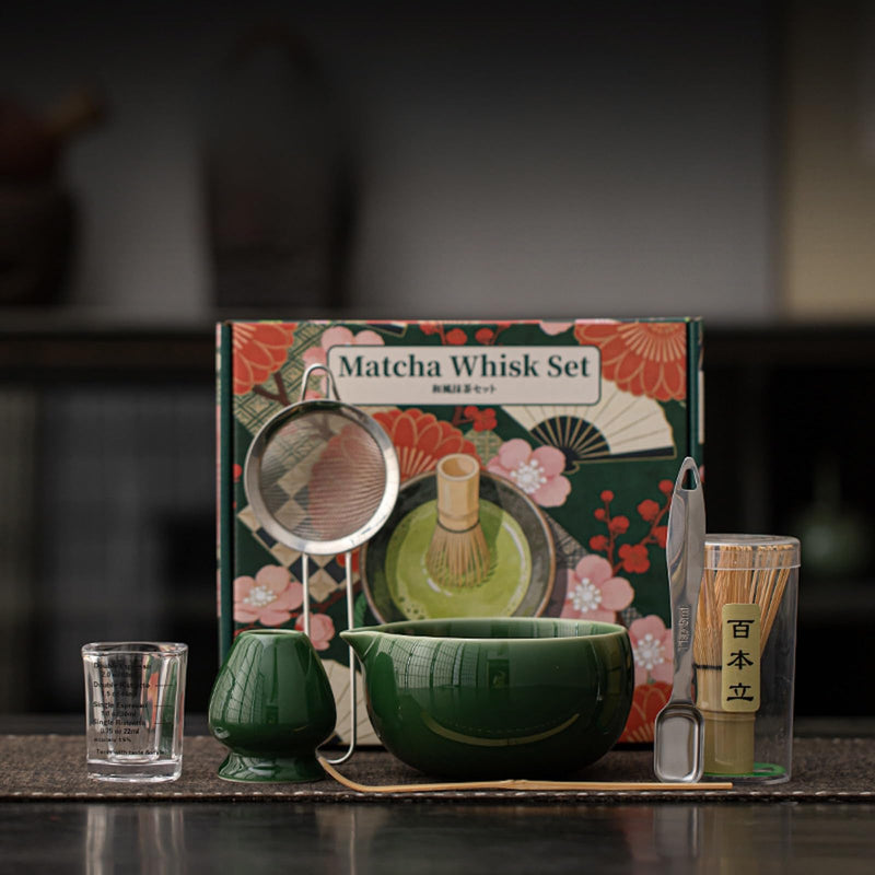 JIKANNOYA 抹茶セット 抹茶 セット 自宅用 茶道具 初心者 お点前セット 抹茶 陶器 抹茶茶碗 茶杓 茶せん 百本立 茶筅立て くせ直し 茶道セット matcha set for beginners お手入れも簡単 母の日 父の日 誕生日 贈り物 おしゃれ CJ216