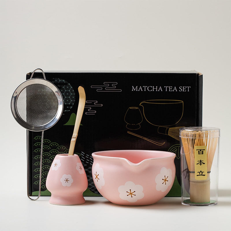 JIKANNOYA 抹茶セット 抹茶 セット 自宅用 茶道具 初心者 お点前セット 抹茶 陶器 抹茶茶碗 茶杓 茶杓立て 茶せん 百本立 茶筅立て くせ直し 綿茶巾 抹茶篩 茶道セット matcha set for beginners お手入れも簡単 母の日 父の日 誕生日 贈り物セット おしゃれ 500ml AQCJ61