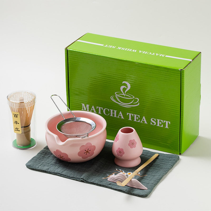 JIKANNOYA 抹茶 セット 抹茶セット 自宅用 茶道具 初心者 お点前セット 抹茶 陶器 抹茶茶碗 茶杓 茶杓立て 茶せん 百本立 茶筅立て くせ直し 綿茶巾 抹茶篩 茶道セット matcha set for beginners お手入れも簡単 母の日 父の日 誕生日 贈り物セット おしゃれ 500ml AQCJ59
