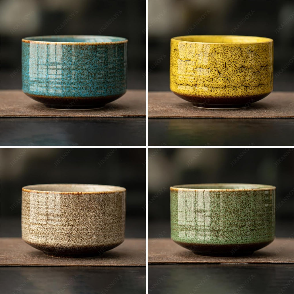 JIKANNOYA 茶道具 セット 抹茶セット お点前セット 4点セット 茶杓 茶筅 茶せん 百本立 茶筅立て くせ直し 初心者 抹茶スターター おうち時間グッズ お手入れも簡単 母の日 父の日 誕生日 贈り物 ブルー