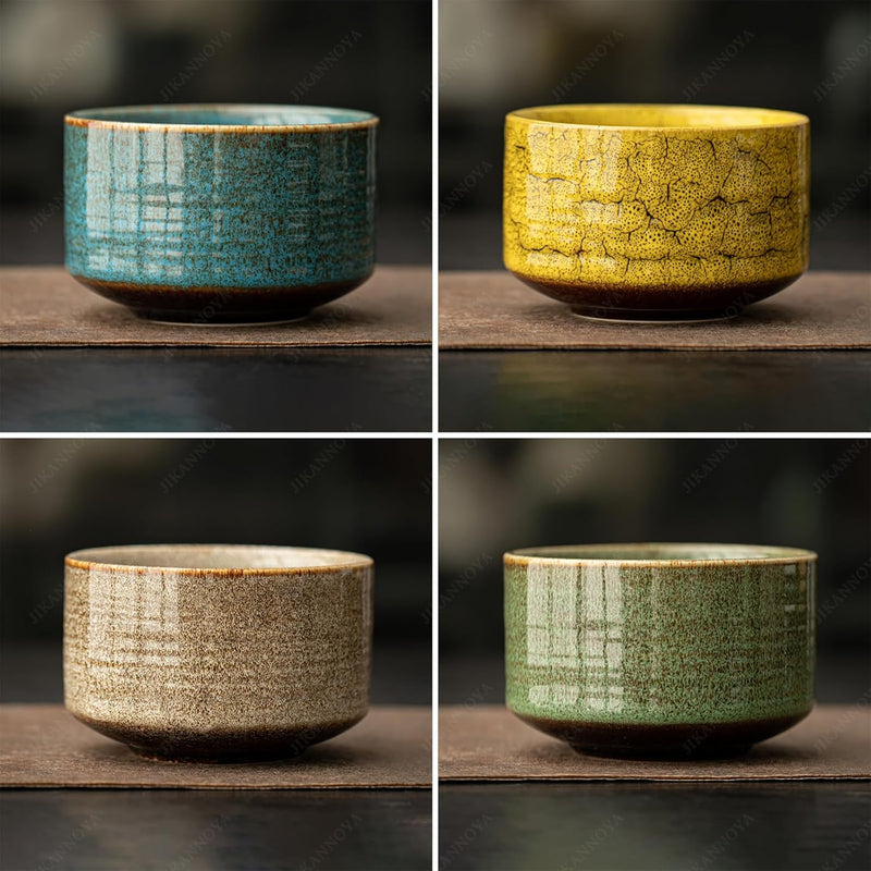 JIKANNOYA 茶道具 セット 抹茶セット お点前セット 4点セット 茶杓 茶筅 茶せん 百本立 茶筅立て くせ直し 初心者 抹茶スターター おうち時間グッズ お手入れも簡単 母の日 父の日 誕生日 贈り物 ブルー