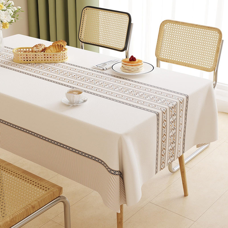 JIKANNOYA テーブルクロス 撥水 おしゃれ テーブルクロス- 長方形 花柄 北欧 テーブル table cloth for dining table 小さめ 耐熱 防水 防油 汚れ防止 水洗い不要 お手入れ簡単 高級 PU 長机用 家庭用 業務用 FSZB03
