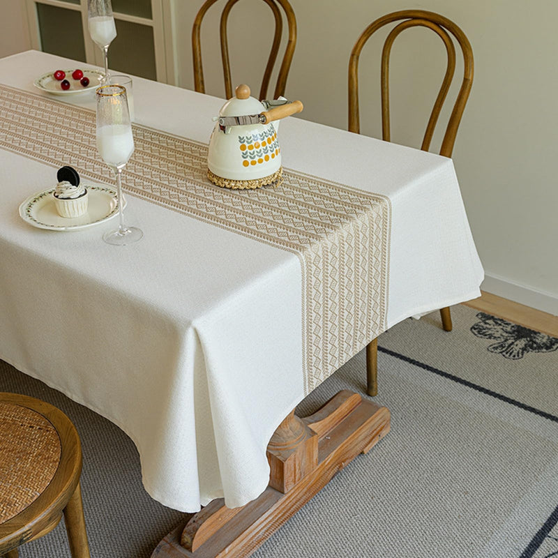 JIKANNOYA テーブルクロス 撥水 おしゃれ テーブルクロス- 長方形 花柄 北欧 テーブル table cloth for dining table 耐熱 防水 防油 汚れ防止 洗濯可能 お手入れ簡単 高級 リネン 長机用 家庭用 業務用 FSZB02